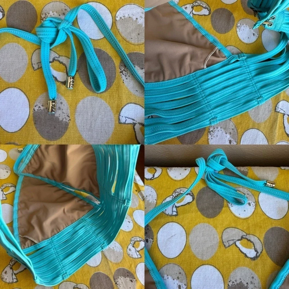 Beach Bunny Hard Summer Skimpy bikini set in Aqua